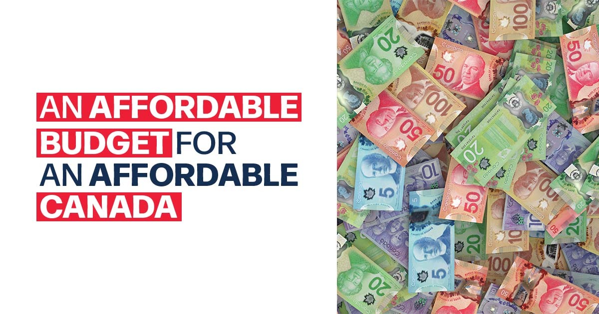An Affordable Budget for an Affordable Canada - Conservative Party of Canada