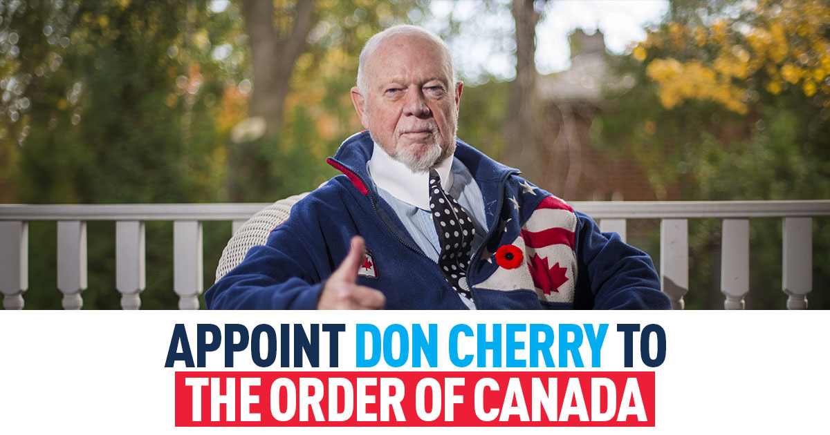 Appoint Don Cherry to the Order of Canada - Conservative Party of Canada
